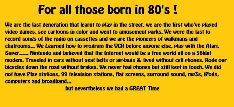 Born in the 80