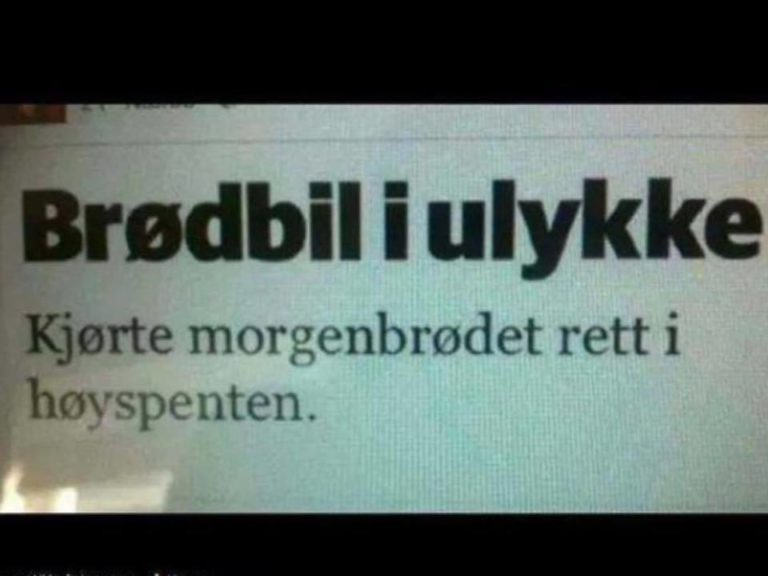 Brødbil i ulykke!